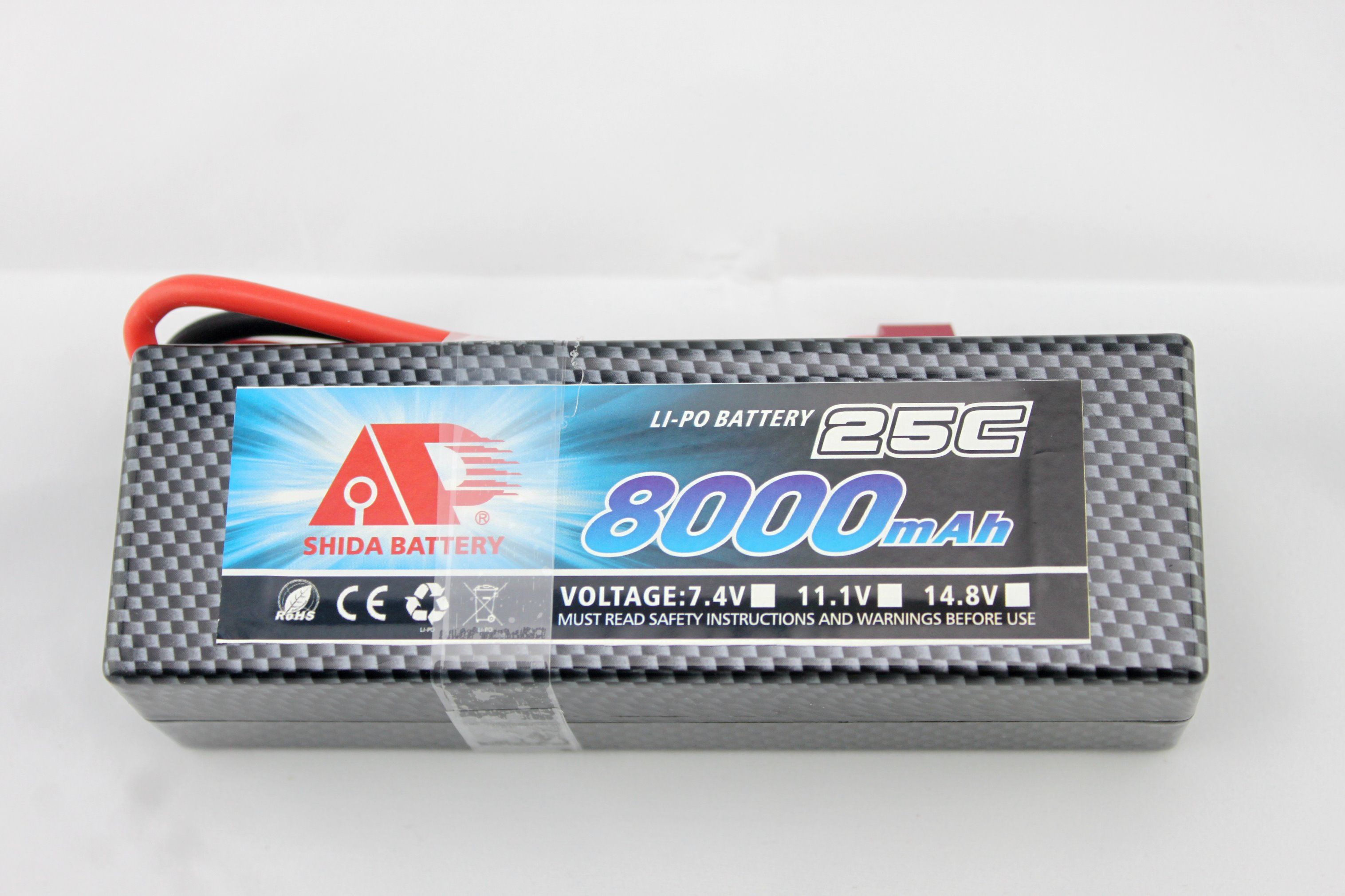 8000mAh 7.4V Hard Case Lithium Polymer Battery for RC Car