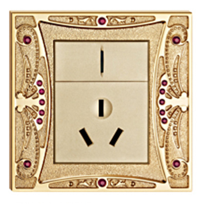 Gold Plated Diamondforged Brass Switch Socket