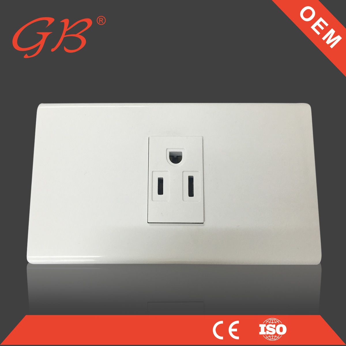 South American Style Copper Wall Socket Electrical Socket