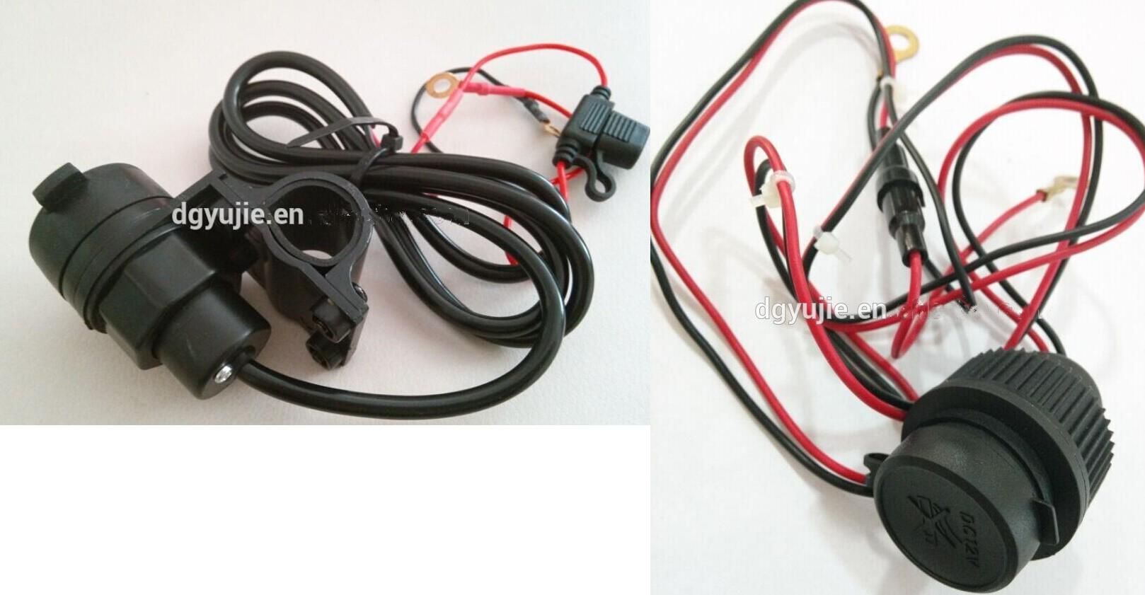 Car/Motorcycle Cigarette Lighter Socket/USB Ports Charger Socket