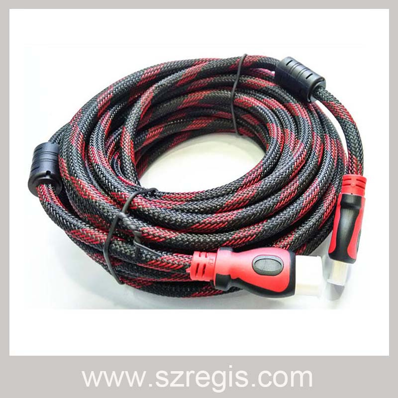 1.8 M Od7.5mm CCS Knit Double Ring V1.4 HDMI Cable for TV and Set-Top Box
