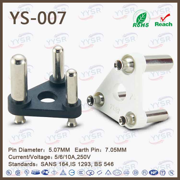 Yysr Brand 3 Pin India Power Plug