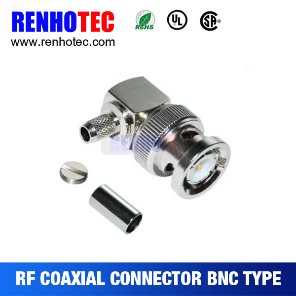 Right Angle Crimp Male Connector BNC
