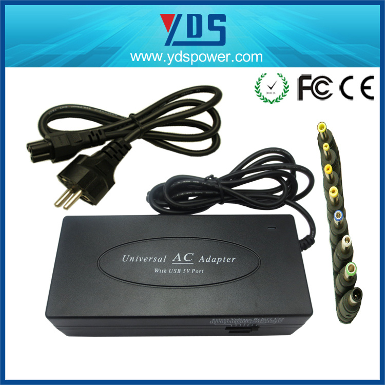 90W Manual Universal Laptop Adapter with 8 Standard DC Tips