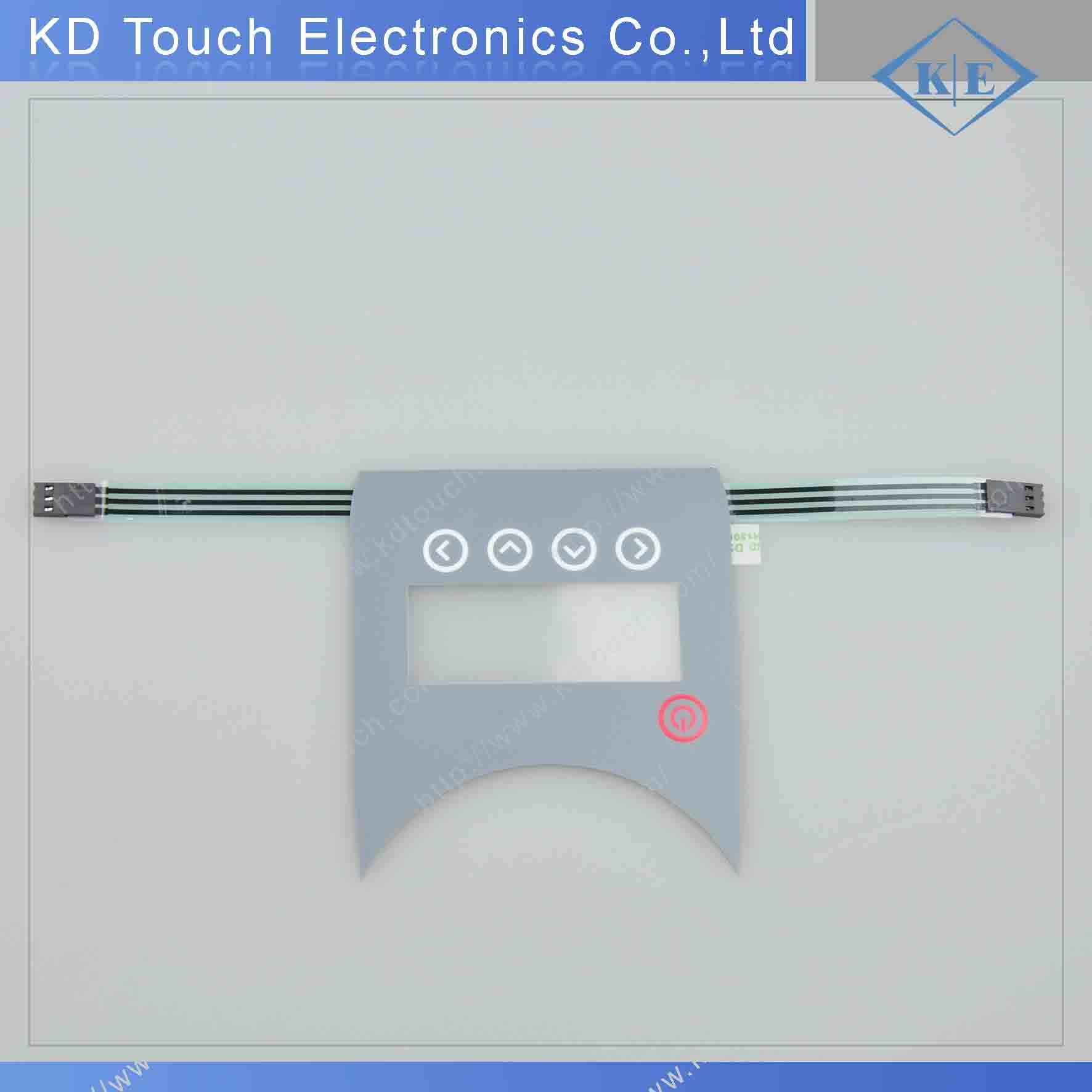 Tactile Textured Membrane Switch Keypad with Nicomatic Connector
