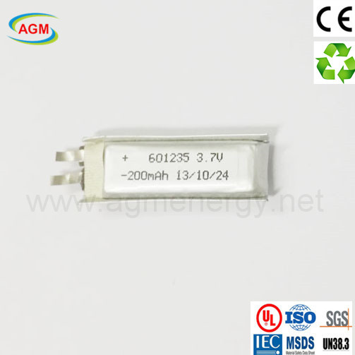 UL Bluetooth Speaker Lp601235 3.7V 200mAh Lipo Battery