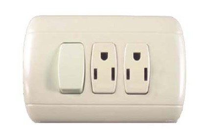 Ee-Cj1323 American 3 Gang Wall Switch & Socket