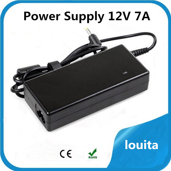 Input 100-240VAC 84W 12V 7A Power Supply for LED Items