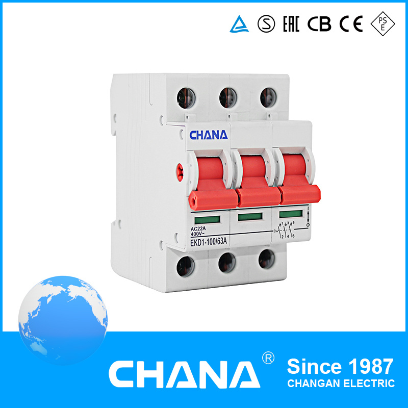 Electric Isolator 4p 63A 80A 100A Isolation Switch Ekd1-100