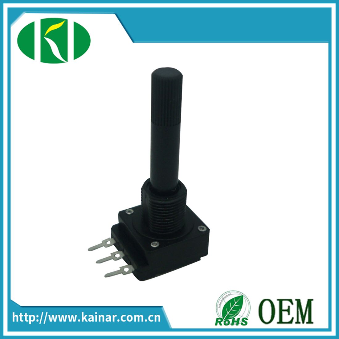 Jiangsu 16mm Volume Control Rotary Potentiometer with Plastic Shaft