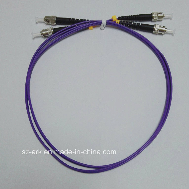 Fiber Patch Cord for St-St Duplex Om4 Purple Cable (2m)