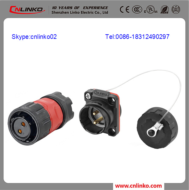 Professional Manufacturer Wire Panel Mount Connector/Circular Electric Connector with Black Shell