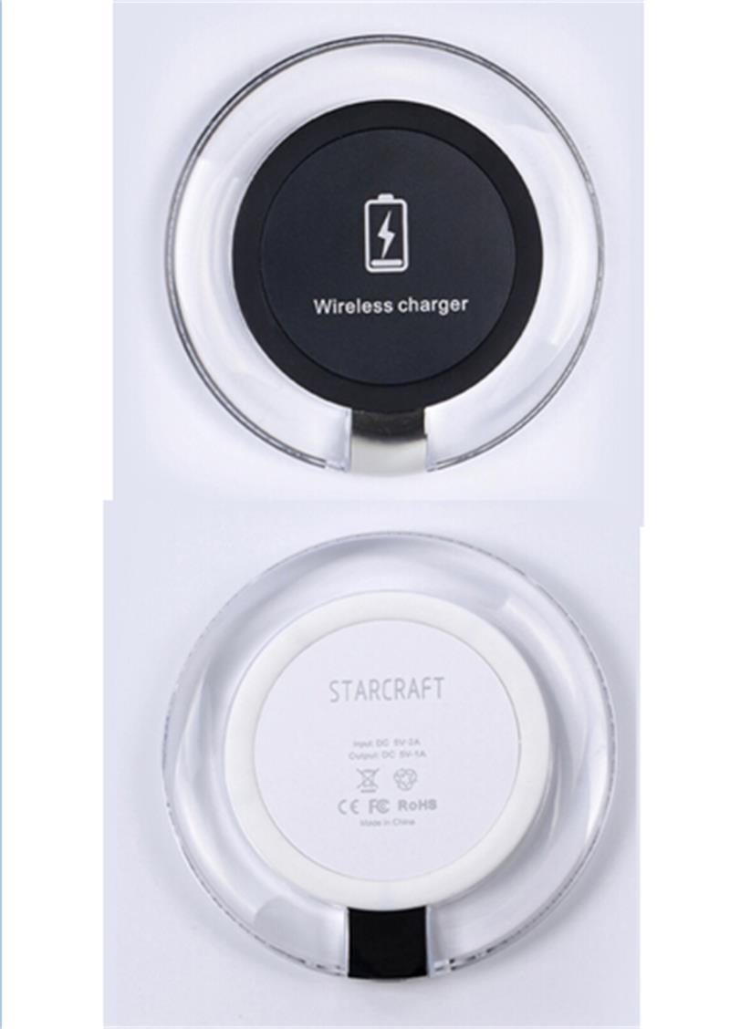 LED Transparent Wireless Charger Universal Smart USB Charger