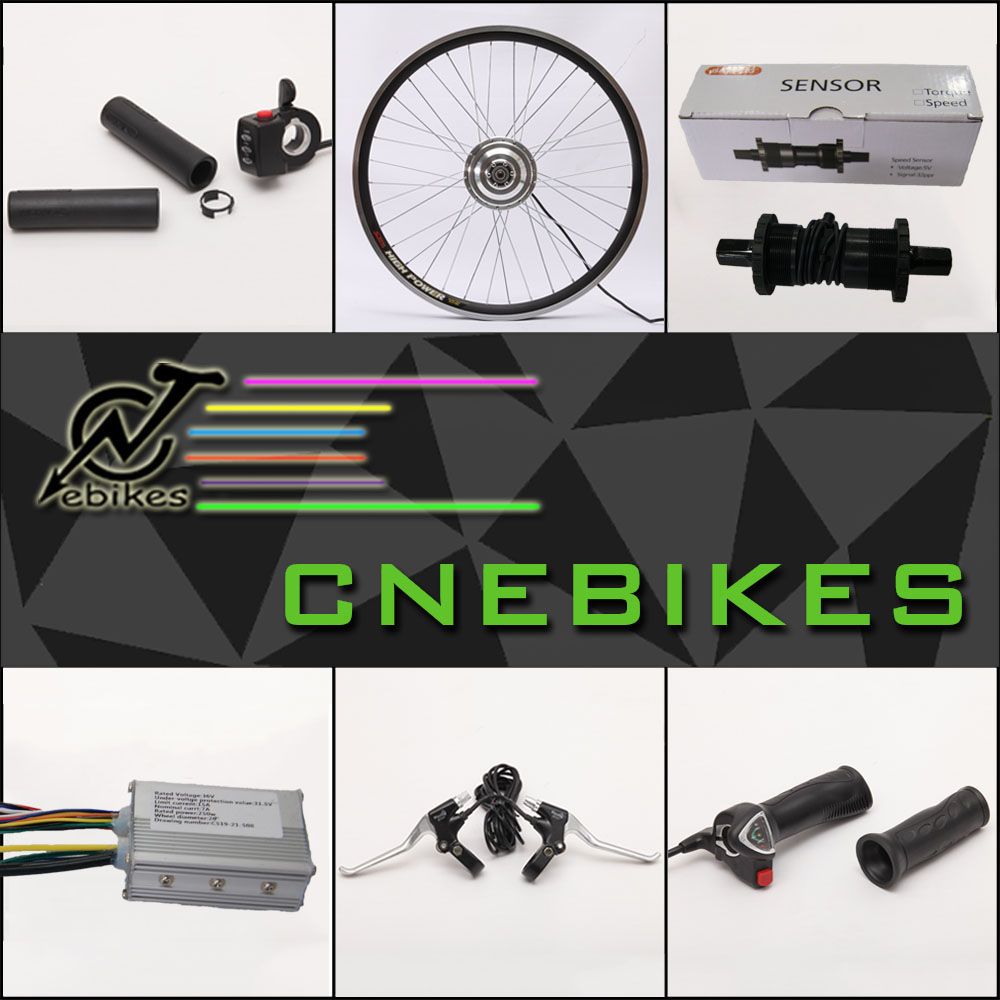 Shaft Side Cabling 250W Black Wheel Motor