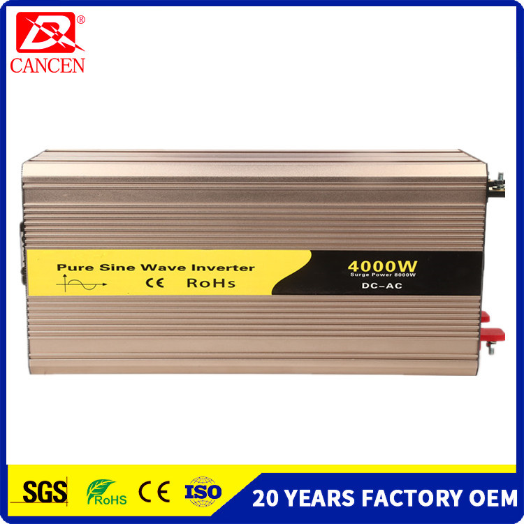 4000W High Quality Pure Sine Wave Inverter for Households Solar System Ce RoHS SGS Approved Color Can Be Customized