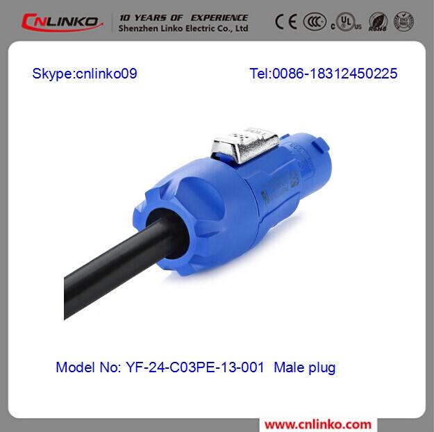 3pin Outdoor Powercon Plug Connector for LED Screen