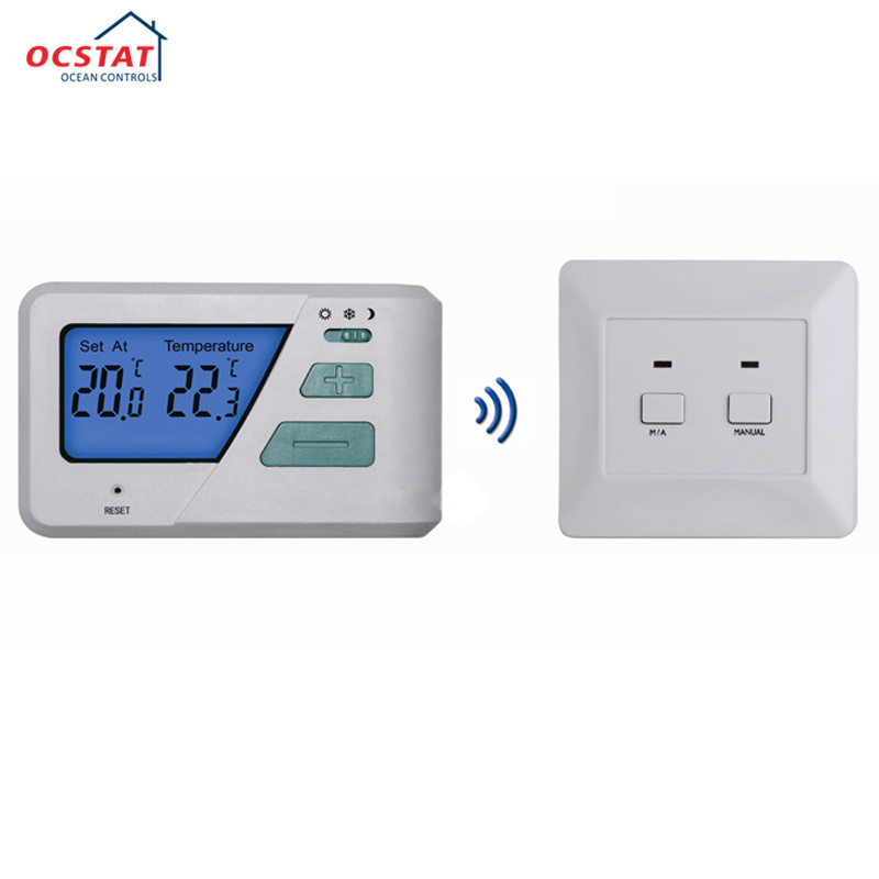 Indoor Usage Gas Boiler Underfloor Heating RF Wireless System Thermostat