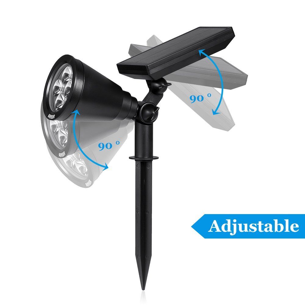 Super Easy Installation 200lm 4LED Waterproof Twilight Sensor Solar Garden Light