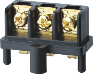 PA66, UL94V-0 Barrier Terminal Block Golden Plated (EM-2A-11.0)