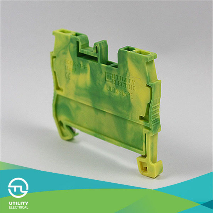 Grounding Type DIN Rail Spring Terminal Block with UL Ce