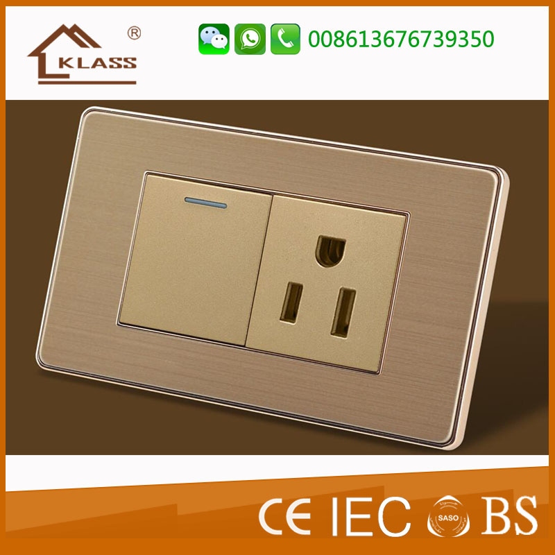 Classic Design Top Quality Stainless Steel Wall Switch Socket (CE Approval)