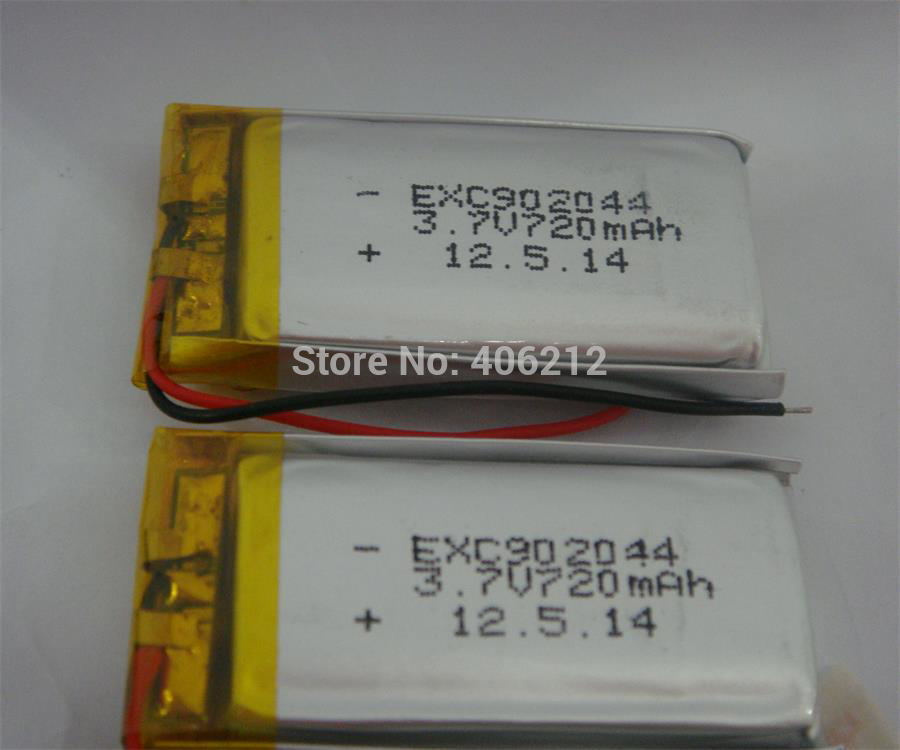 902044pl 720mAh 3.7V Rechargeable Li-Polymer Battery