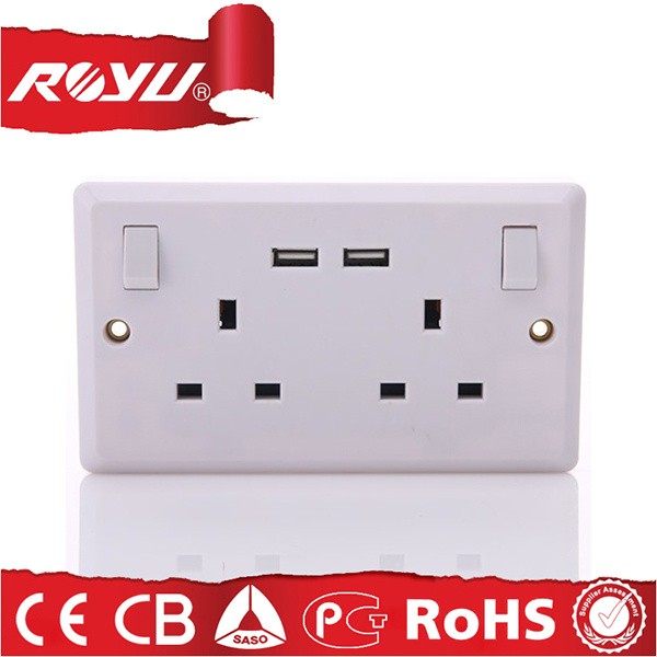 Cheap Universal Safe Plastic 220V Micro USB Plug Wall Socket
