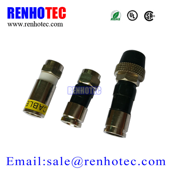 RF Coaxial Ex6XL RG6 Plug Compression F Connector