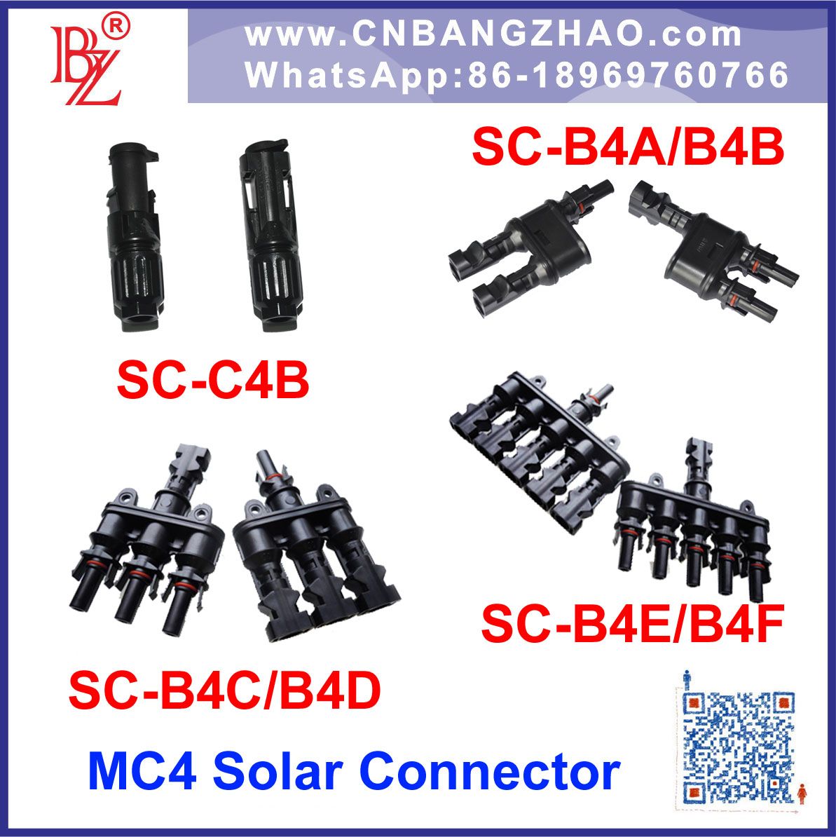 PV Branch Connector with 2 to 1 Mc4 Connectors