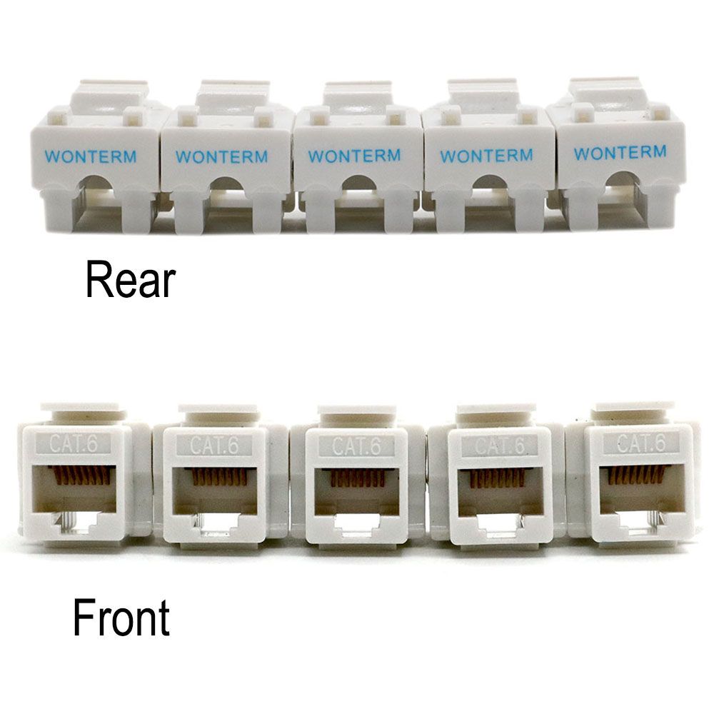CAT6 / Cat5e RJ45 Keystone Module, Gold Plated Unshielded UTP Keystone Jack