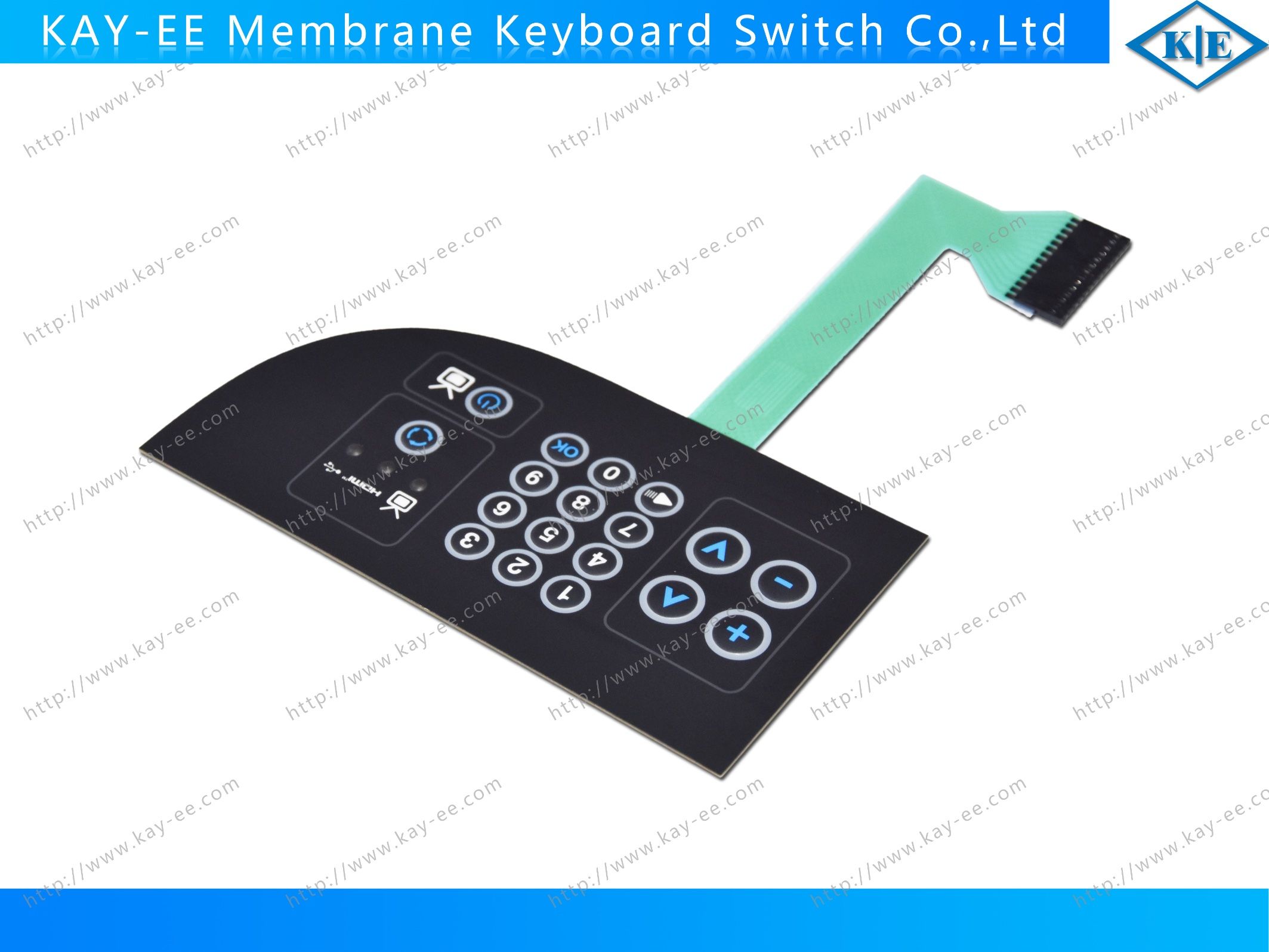 Custom LED Membrane Keyboard Switch with Nicomatic Connector