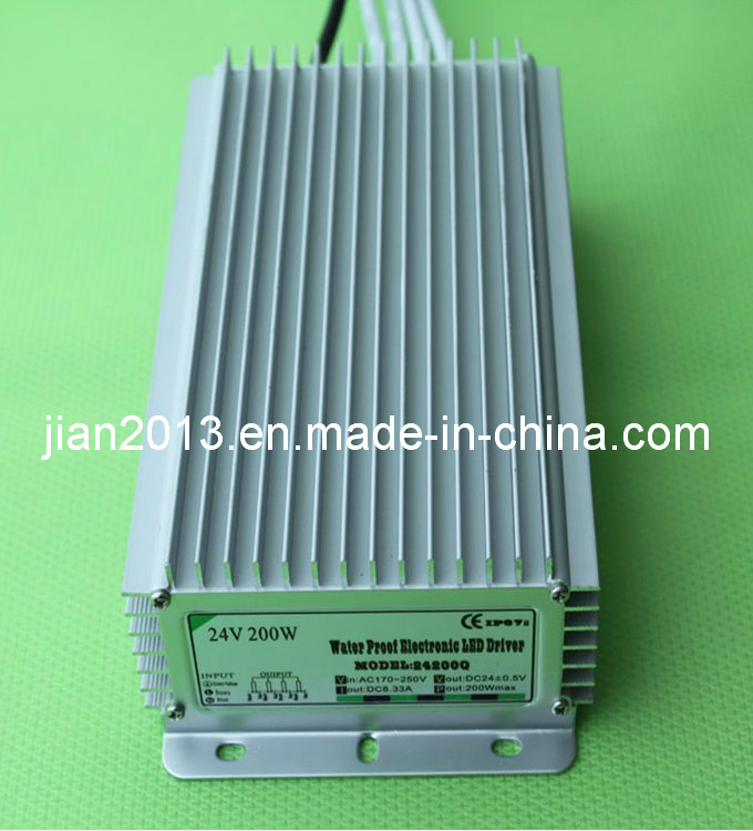 24V 200W High Power IP67 Waterproof LED Strip Power Supply