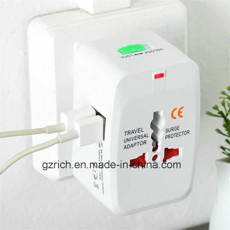 Universal International Plug Adapter 2 USB Port