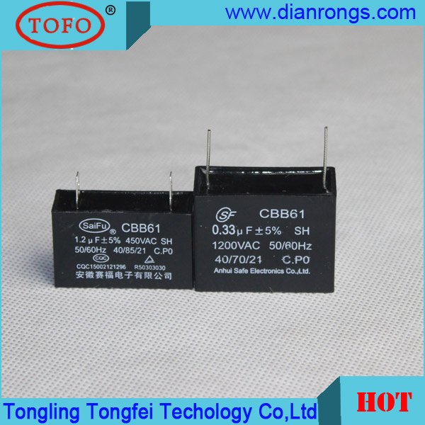 50Hz Single Phase Cbb61 Capacitor