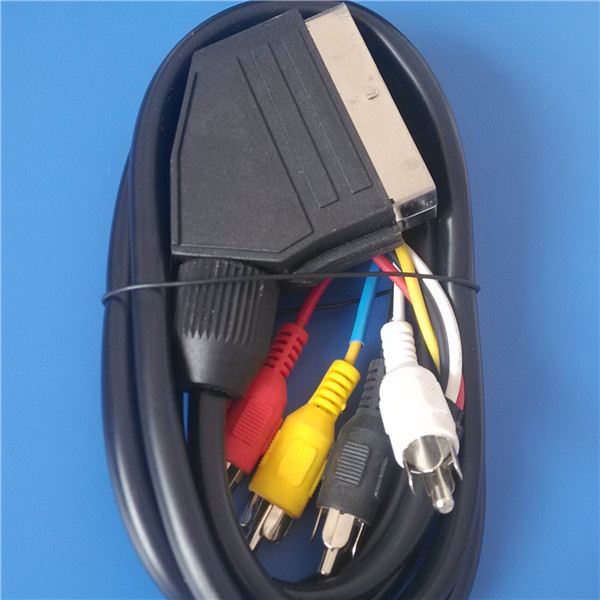 21 Pins Scart to PVC Injection 4 RCA Cable (ca-015)