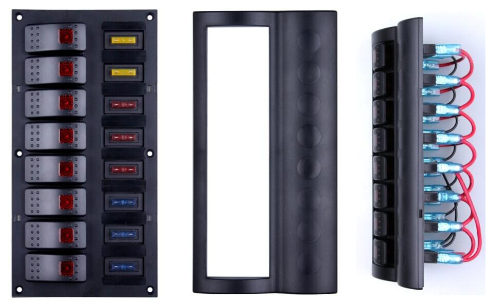 8 Gangs Light Car/Truck Rocker Switch/Marine Rocker Switch Panel