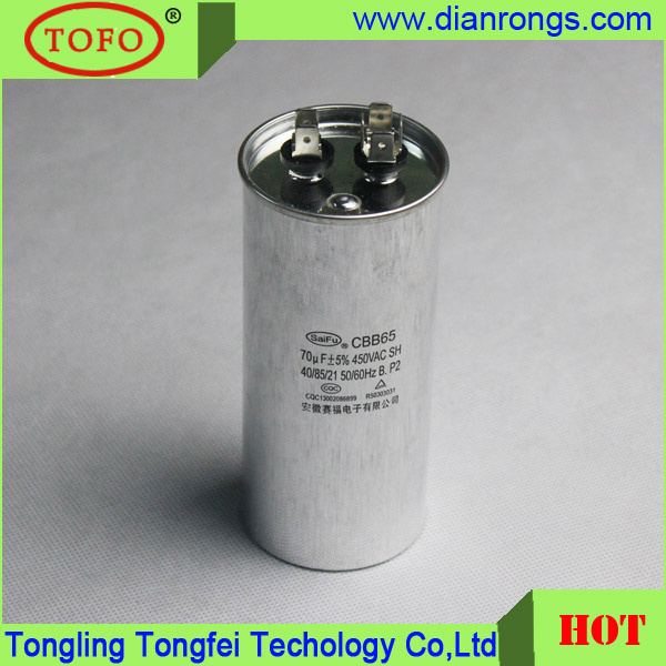 Aluminum Shell Cbb65 Capacitor 60UF Surface Mount Good Quality