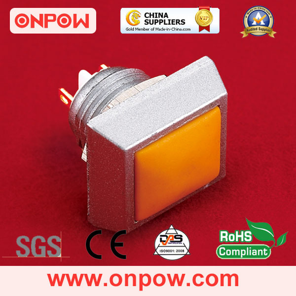 Onpow Metal Pushbutton Switch (GQ12S-10/J/O/T, 12mm, CE, RoHS)