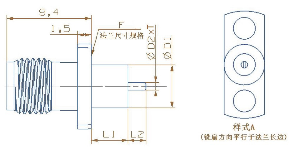 SMA-Kfd 2 Hole Flange Female Connector 04