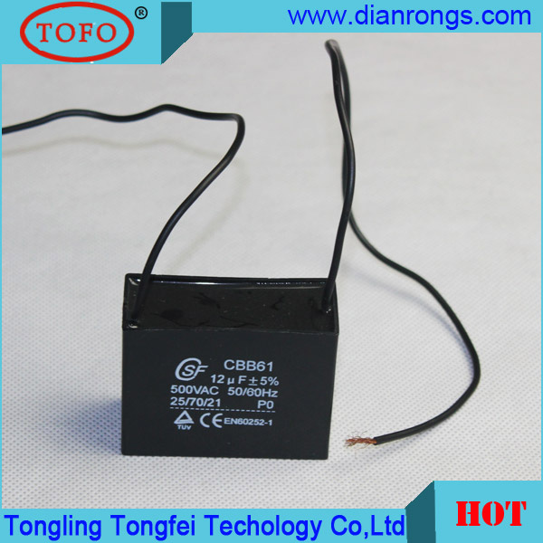 550VAC Cbb61 Fan Capacitor for Fan Motors