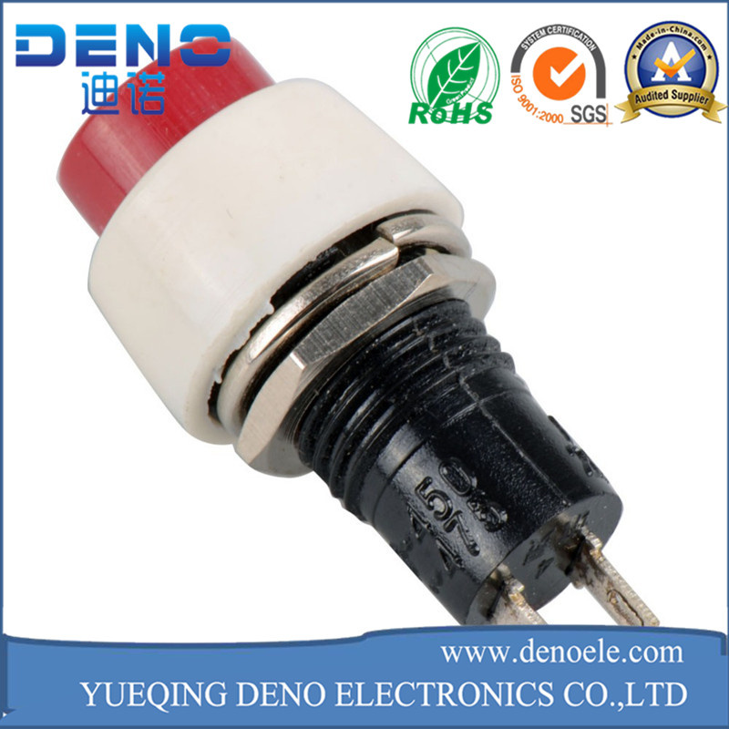 Mini 2 Pin Round Toggle Self-Locking Power on/off Push Button Switch