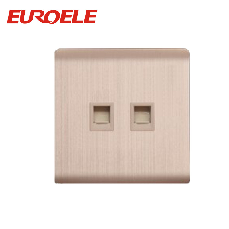 Beautiful Gold Color Aluminum Tel Socket and Data Socket