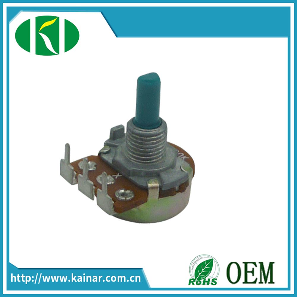 Jiangsu 16mm Single Unit Rotary Potentiometer with 3 Bent Pins