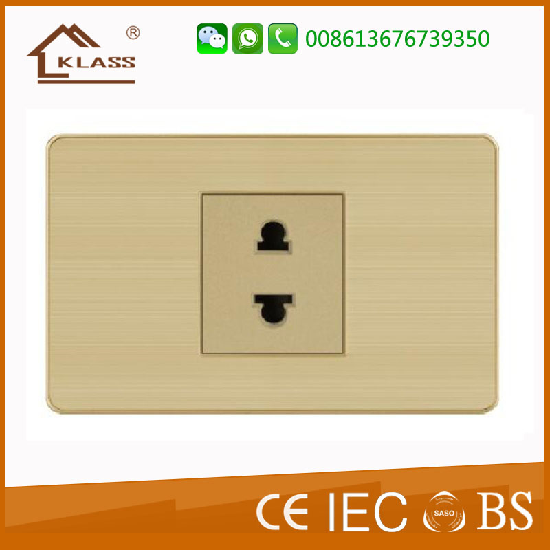 Metal Classic Design 1 Gang 2pin Universal Socket