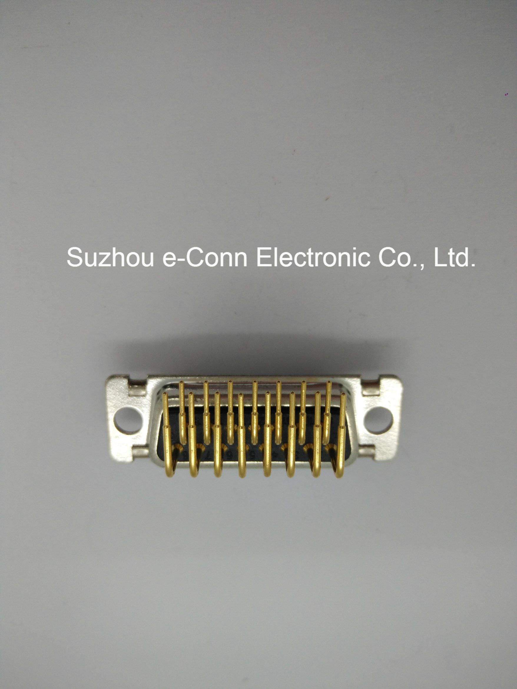 D-SUB 15pin Female Connector 90° DIP Solid Pin