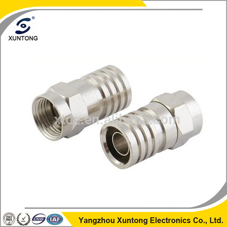 CATV Coaxial Cable Rg59 RF Connector F Crimp Type