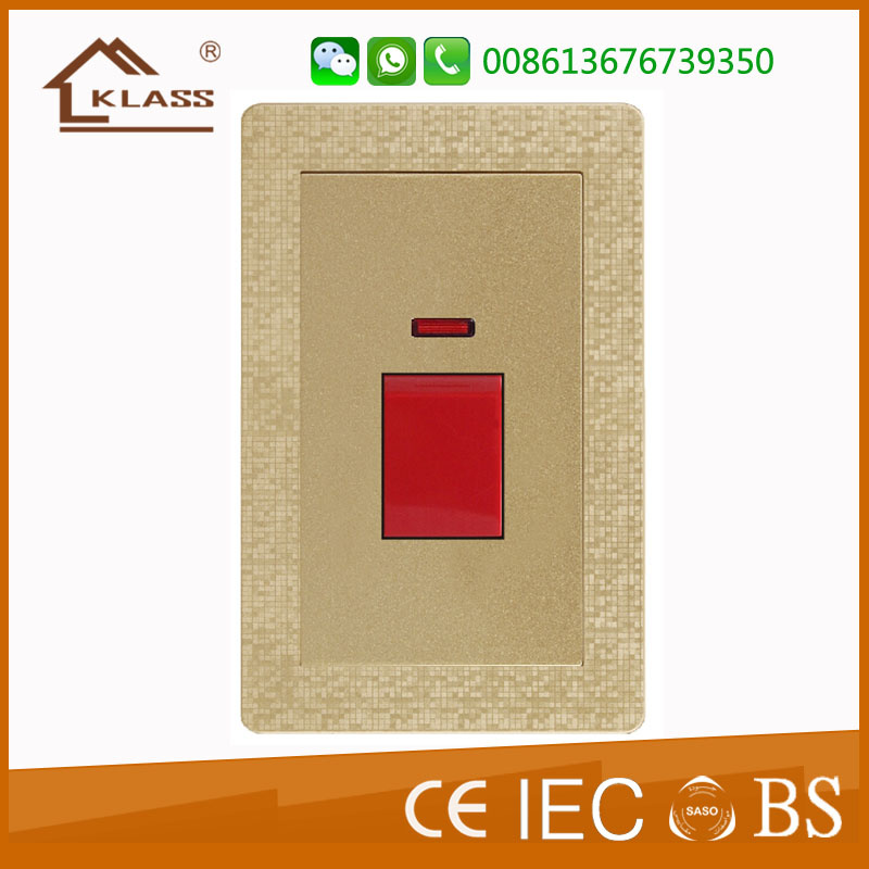 Luxury Quality 45A Dp Switch with Neon