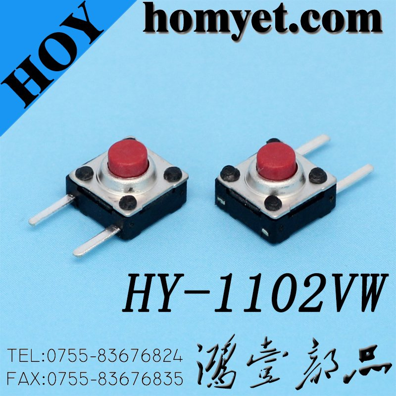 Two Long Feet Side Press DIP Type Horizontal Tactile Switch