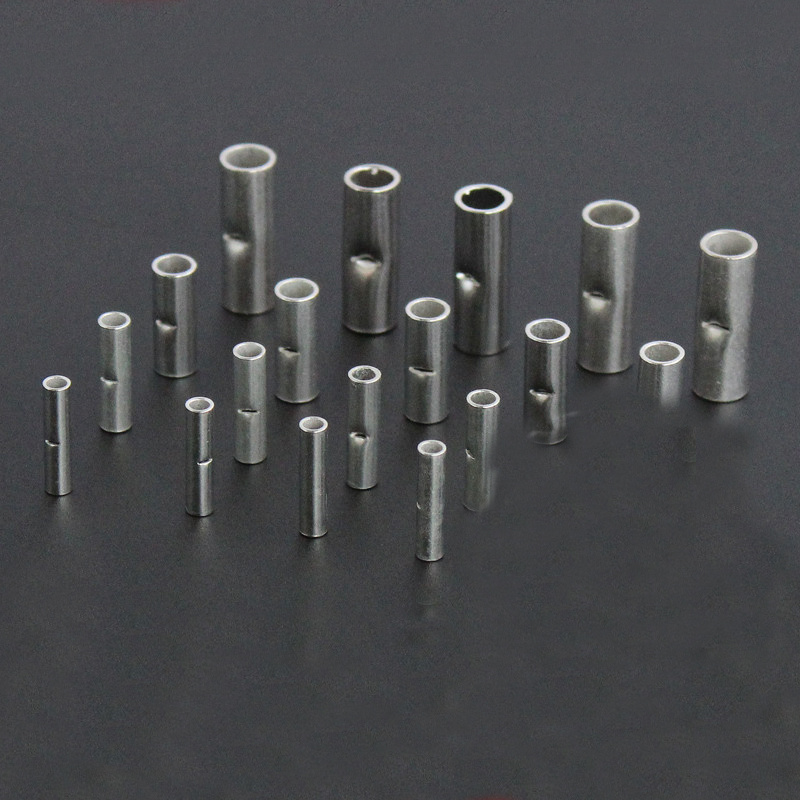 Bn Non-Insulated Butt Splice Connector, Copper Bare Terminal