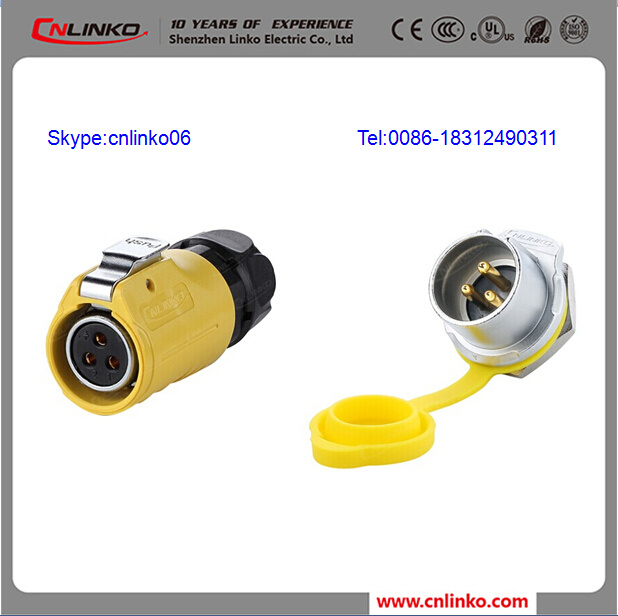 3 Round Pin Power Cord 3 Pin Electrical Connector